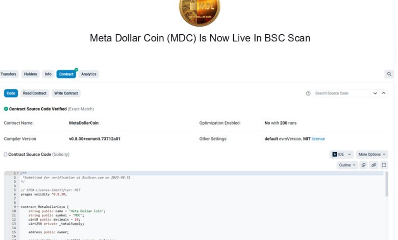 Our Token Is Now Live on BscScan